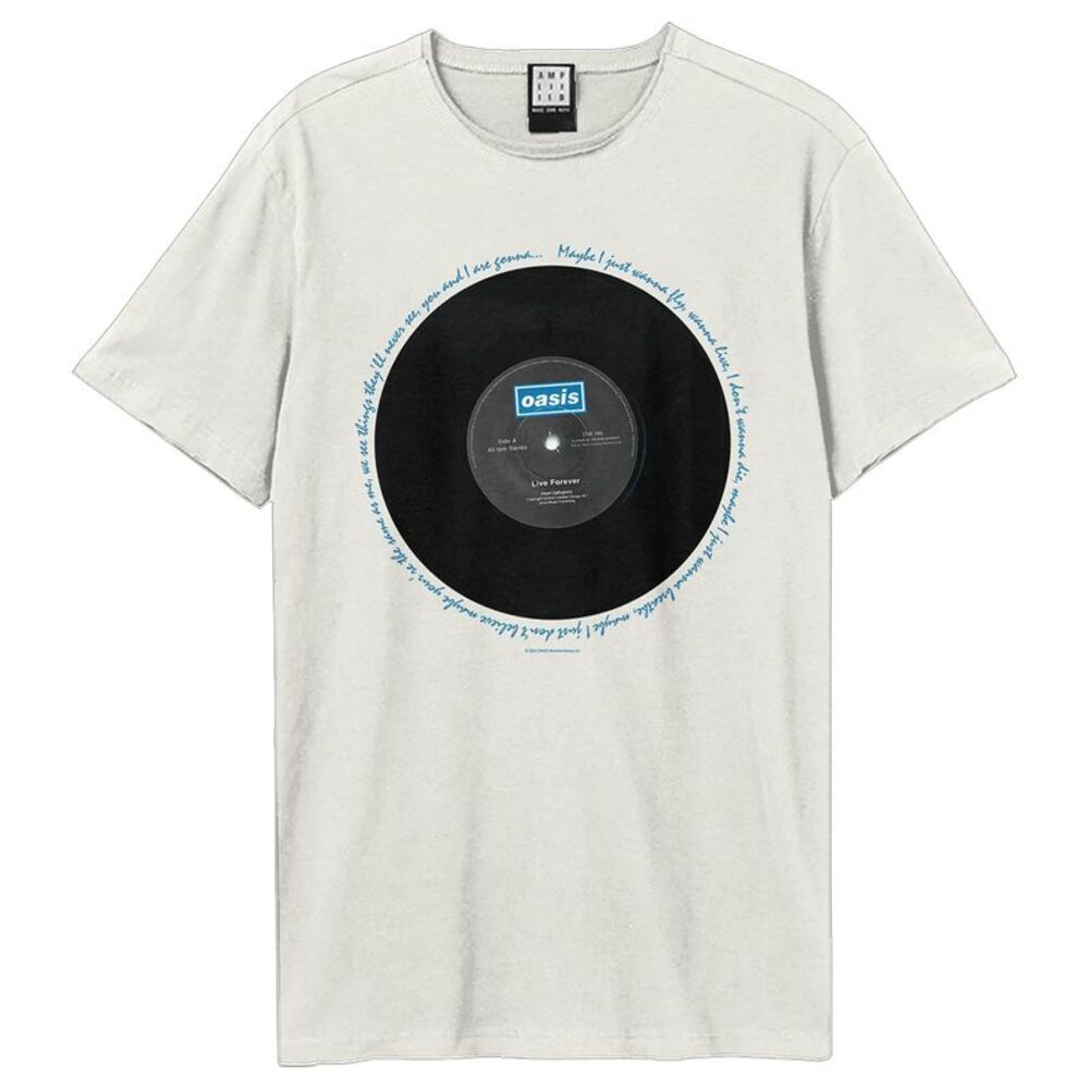 Oasis Unisex Adult Live Forever Oasis T-Shirt / Vintage White